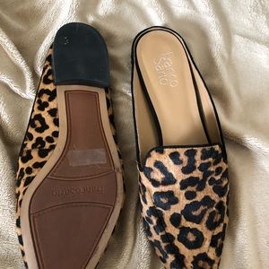 franco sarto mules leopard